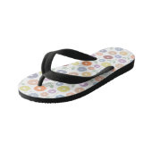 Tongs Enfants Fuzzy Flower Pattern Pastels on White (Incliné)