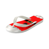 Tongs Enfants Garçons Red Elf Santas Helper Festive Flip Flops (Incliné)