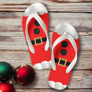 Tongs Enfants Garçons Red Elf Santas Helper Festive Flip Flops