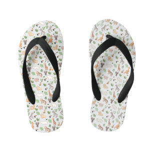 Tongs Enfants gibier Animal With Jungle Tree