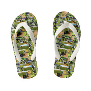 Tongs Enfants Golf Photo Collarge,