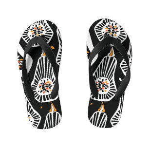 Tongs Enfants Graines Citrouilles stylisées : Conception transpa