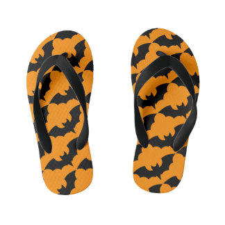 Tongs Enfants Graphismes loufoques de chauves-souris d'Halloween