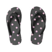 Tongs Enfants Gris avec des points roses (Semelle)