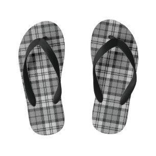 Tongs Enfants Gris Blackwatch Tartan Design Plaid