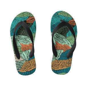 Tongs Enfants Grunge Abstrait : Conception Motif transparente.