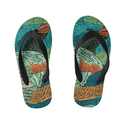 Tongs Enfants Grunge Abstrait : Conception Motif transparente. (Semelle)