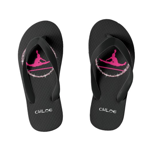 Tongs Enfants Gymnastique mignonne Flip Flops avec son nom (Semelle)
