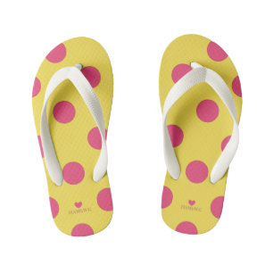 Tongs Enfants HAMbyWhiteGlove - Retourner - Flops - Pois roses