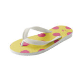 Tongs Enfants HAMbyWhiteGlove - Retourner - Flops - Pois roses (Incliné)