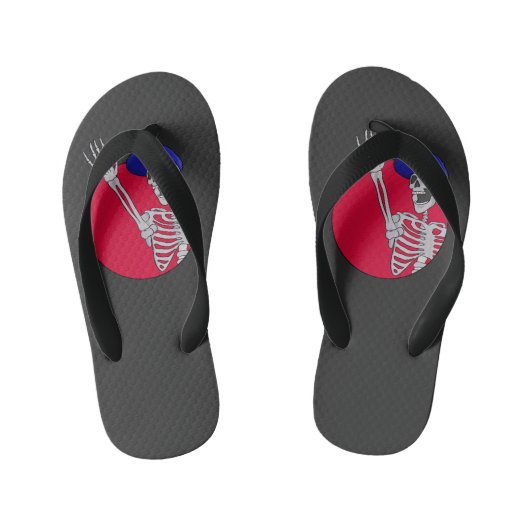 Tongs Enfants Hey Amis Cool et drôle Squelette (Semelle)