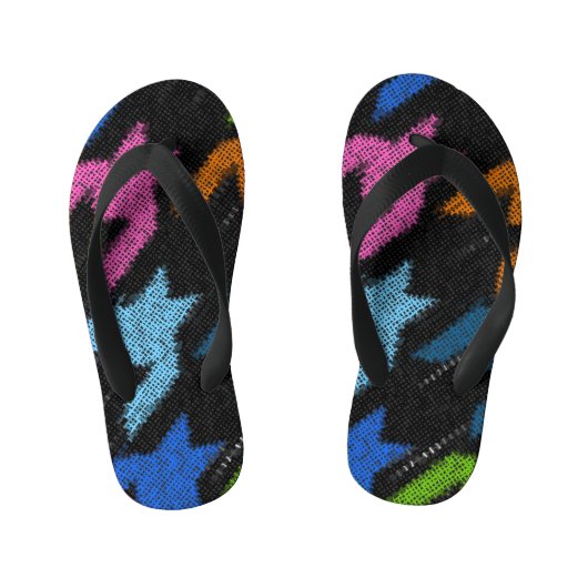 Tongs Enfants Houndstooth : imitation de toile brute. (Semelle)