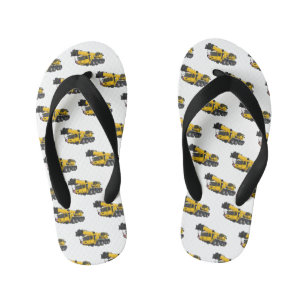 Tongs Enfants Illustration de camion grue de dessin animé