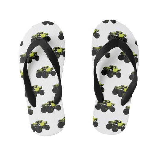 Tongs Enfants Illustration de camion monstre (Semelle)