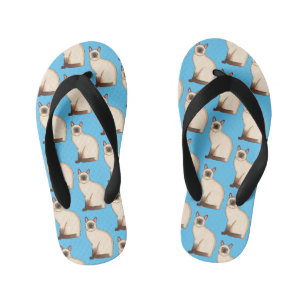 Tongs Enfants illustration de chat siamois de dessin animé