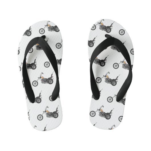 Tongs Enfants Illustration de Chopper Motorcycle 1950 (Semelle)