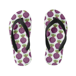 Tongs Enfants Illustration de cuisine de betterave rouge mignonn