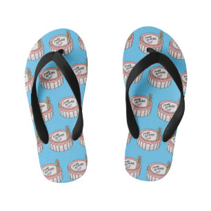 Tongs Enfants Illustration de dessin animé de gâteau d'anniversa