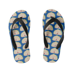 Tongs Enfants Illustration de dessin animé de taco souriant mign