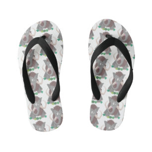 Tongs Enfants Illustration de dessin animé drôle de mammouth lai