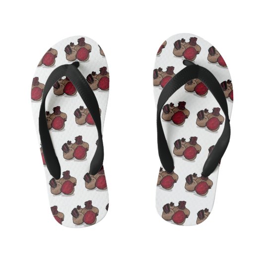 Tongs Enfants Illustration de dessin sur la betterave (Semelle)