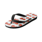 Tongs Enfants Illustration de dessin sur la tomate (Incliné)