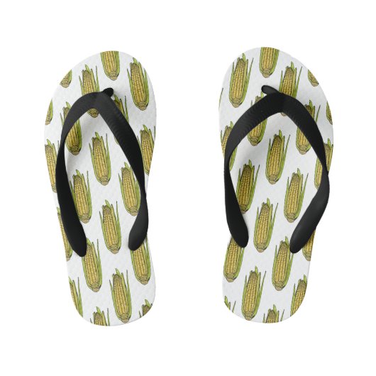 Tongs Enfants Illustration de dessin sur le maïs (Semelle)