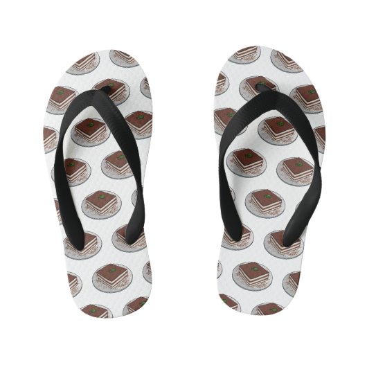 Tongs Enfants Illustration de gâteau de Tiramisu (Semelle)