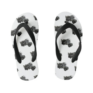 Tongs Enfants Illustration de la caricature d'un véhicule à miss