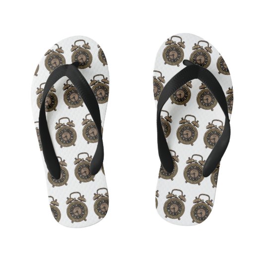 Tongs Enfants Illustration de l'horloge d'alarme (Semelle)