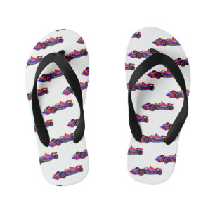 Tongs Enfants Illustration de voiture de course professionnelle