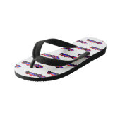 Tongs Enfants Illustration de voiture de course professionnelle (Incliné)