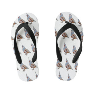 Tongs Enfants Illustration d'oiseau de caille de montagne