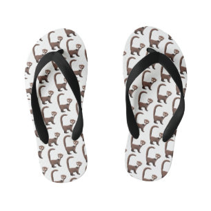 Tongs Enfants Illustration drôle curieuse de dessin animé de coa