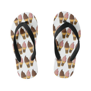 Tongs Enfants Illustration du cône de crème glacée