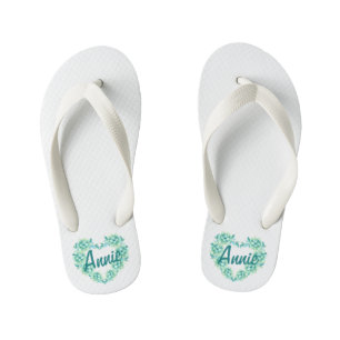 Tongs Enfants Inclinaisons de courroie florale personnalisées
