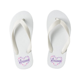 Tongs Enfants Inclinaisons de courroie florale personnalisées