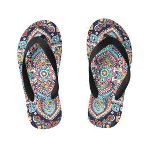 Tongs Enfants Indian Paisley : Motif ethnique mandala