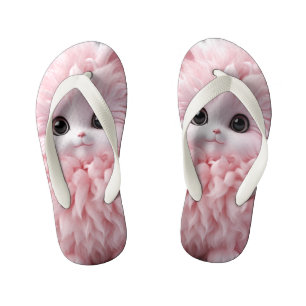 Tongs Enfants Joli jouet rose Fluffy Animal