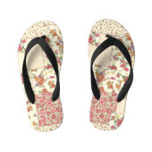 Tongs Enfants Joli Patchwork Floral Conception transparente (Semelle)