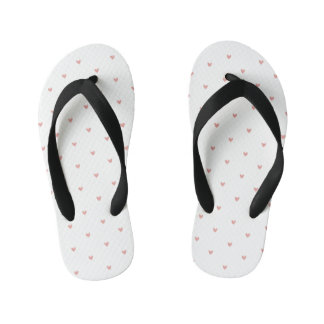 Tongs Enfants Jolis cœurs roses pastel