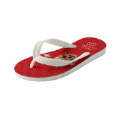 Tongs Enfants Jote Red Père Noël Sloth Personnalisez Noël (Incliné)