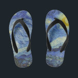 Tongs Enfants La nuit étoilée de Van Gogh<br><div class="desc">La Nuit étoilée de Van Gogh. 
Visitez mon magasin pour plus de design intéressant et plus de choix de couleurs => zazzle.com/iwheels*</div>