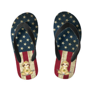 Tongs Enfants La paix Sloth American