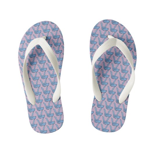 Tongs Enfants Lapin bleu clair (Semelle)