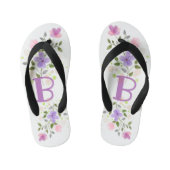 Tongs Enfants LETTRE INITIALE B PLUS MODE Floral (Semelle)