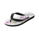 Tongs Enfants LETTRE INITIALE B PLUS MODE Floral (Incliné)