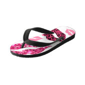 Tongs Enfants Lèvres scintillantes : Motif de mode Leopard (Incliné)