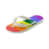 Tongs Enfants LGBT Rainbow Pride Drapeau Enfants Flip Flops (Incliné)