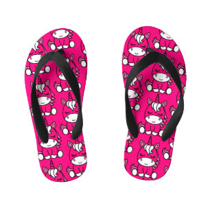 Tongs Enfants Licorne Rose Poney